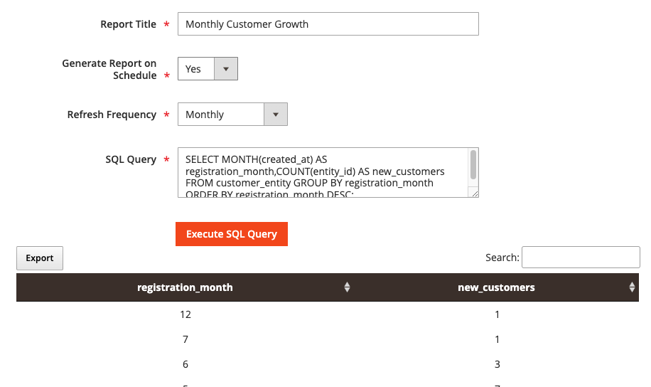 Define SQL Query