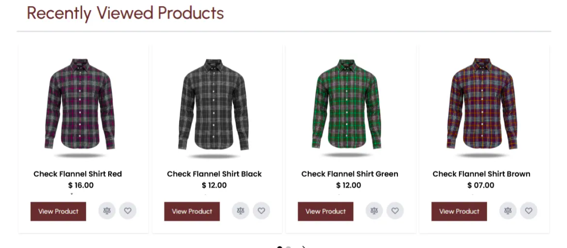 Recently viewed product section after adding second code