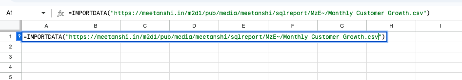 Go to Google Sheets and Click Use the Copied URL with Following Function