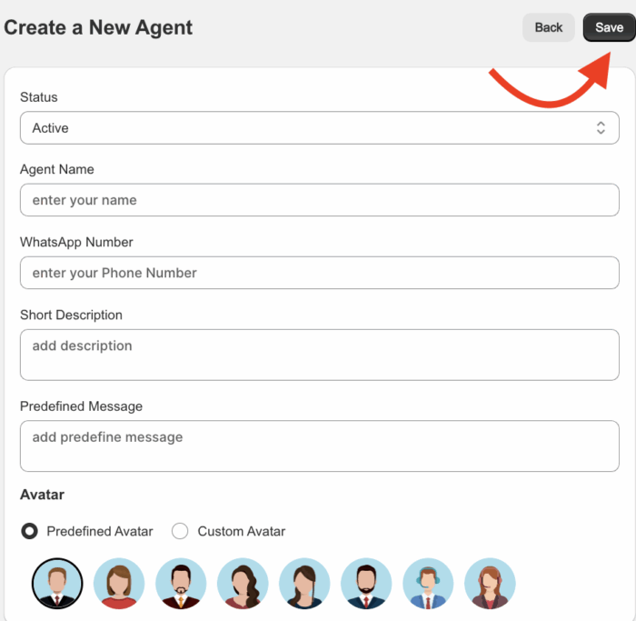 Create a new agent