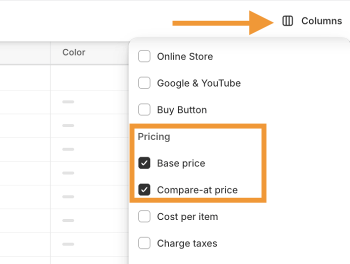 Add different pricing fields