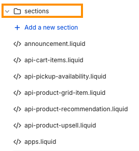 Add or edit Shopify sections