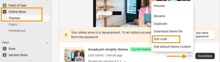 Customize Shopify Theme