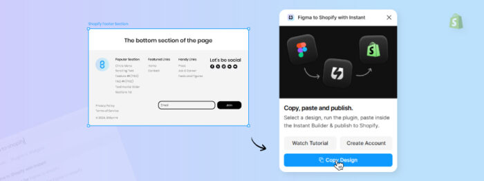 Copy and Paste the Design into Instant Plugin