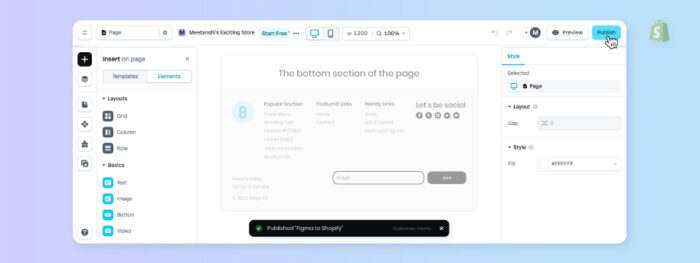 Publish to Shopify