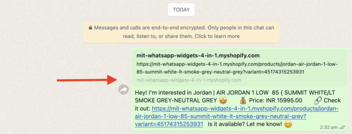 WhatsApp Order Request