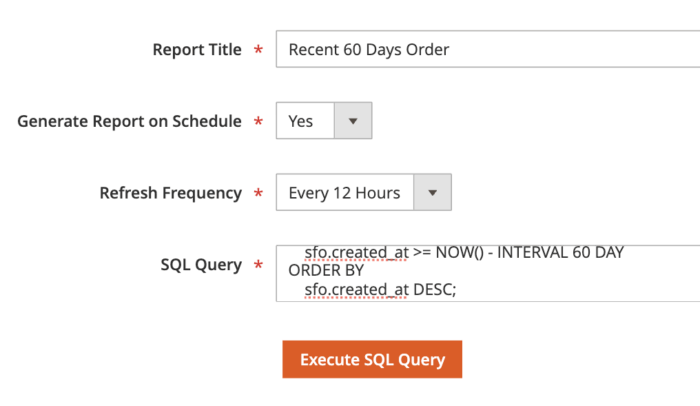 Add SQL report details