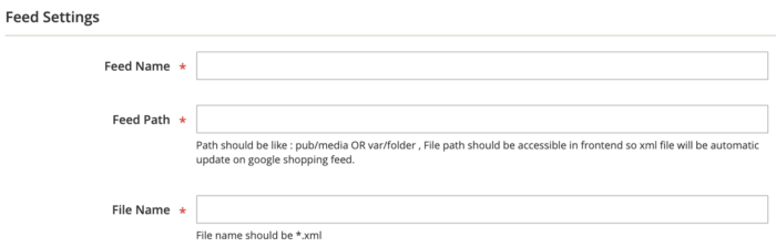 Add feed setting in Magento 2 dashboard