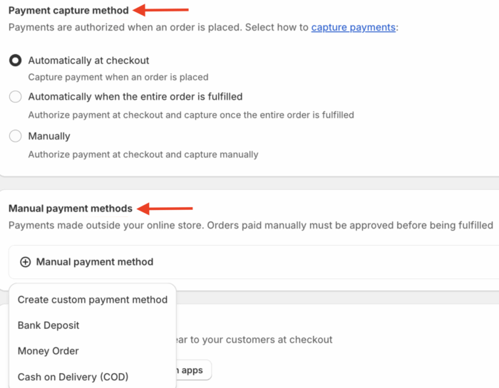 Add payment collection details