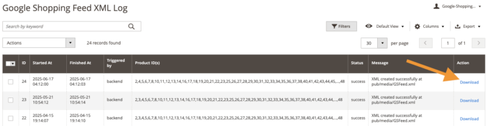 Download XML file from Magento 2