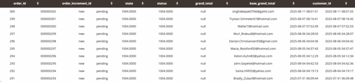 Fetched report data