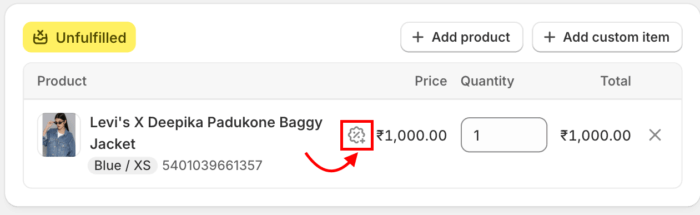 click the discount icon