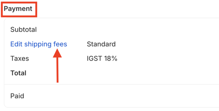 click Edit shipping fees