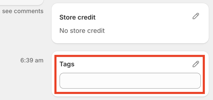 Select the Customer you want to tag