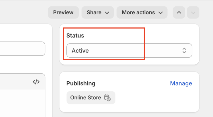 Set the status to Active