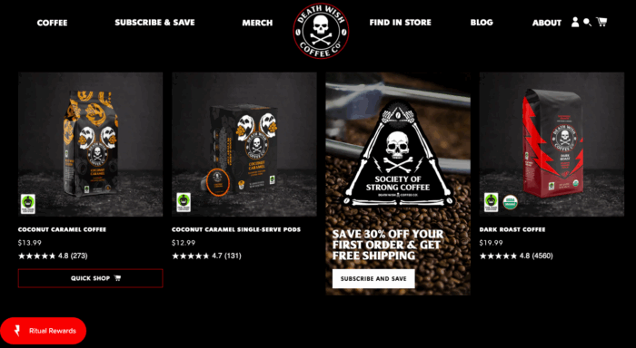 death wish coffee_product page