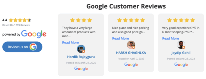 Customer Review Widget