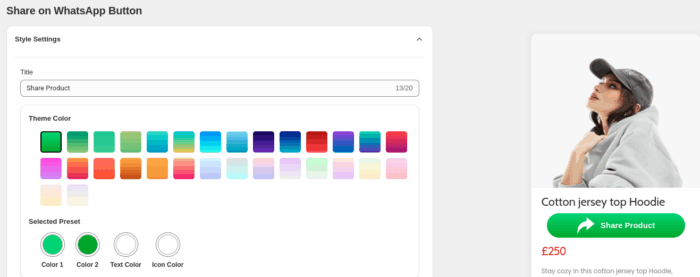 Customize the Widget's Color and Icon
