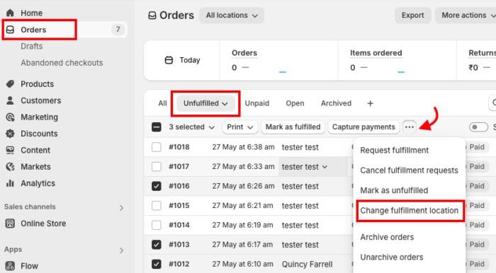 Transfer In-Stock Pickup Manually