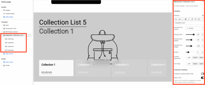 edit collection as you want