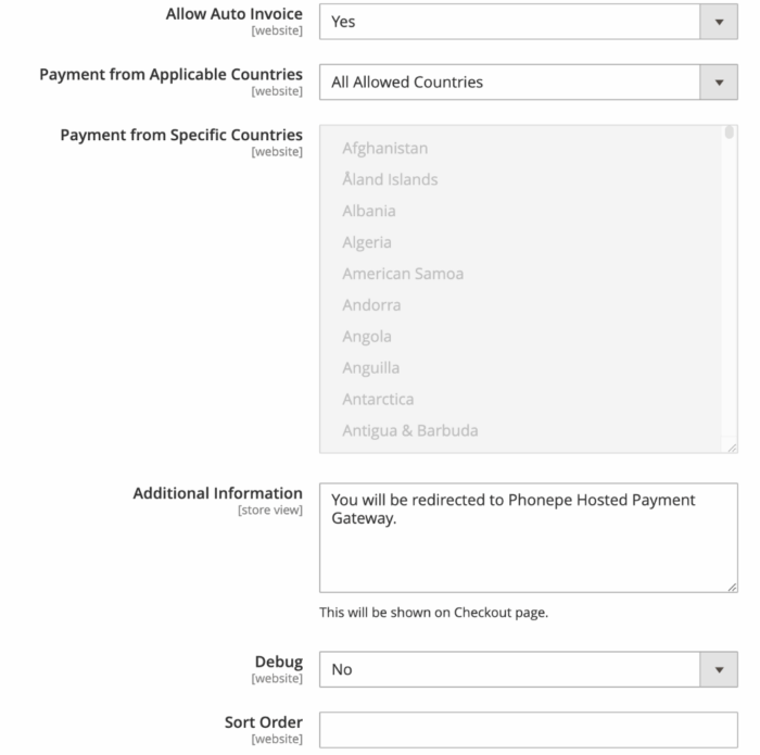 Magento 2 phonepe integration configuration