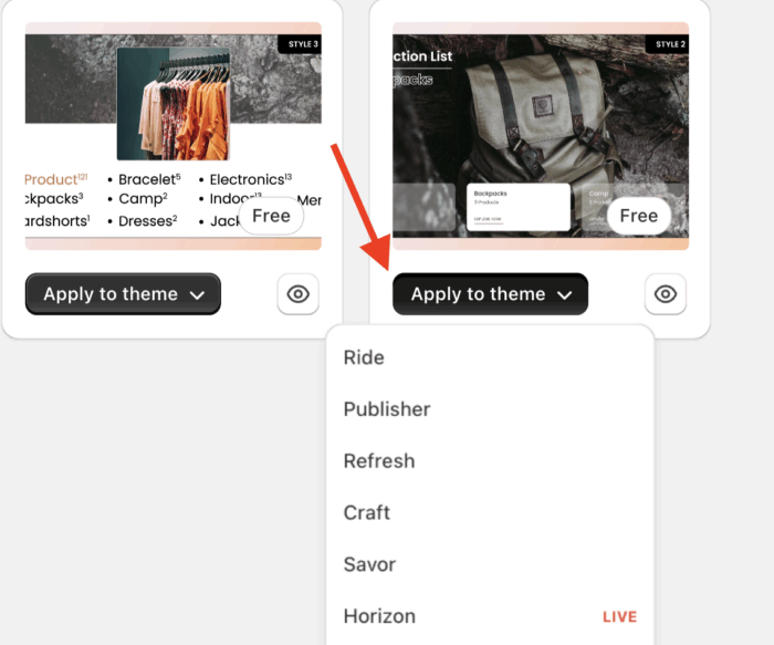 click on the Apply to theme button