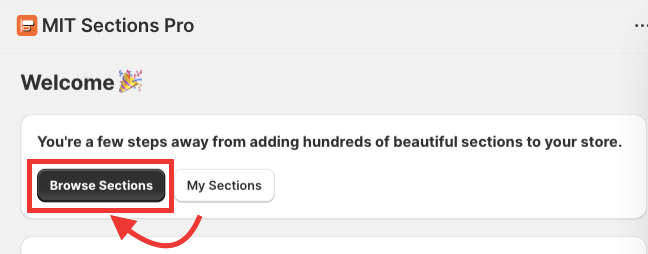 click Browse sections