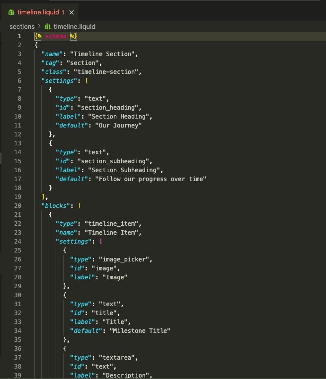 custom code to add a Shopify logo list section.