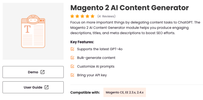 Meetanshi Magento 2 AI Content Generator