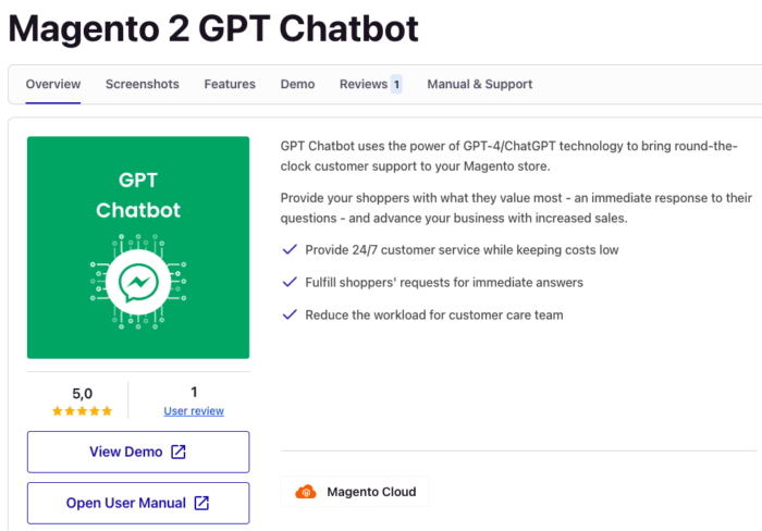 Mirasvit Magento 2 GPT Chatbot
