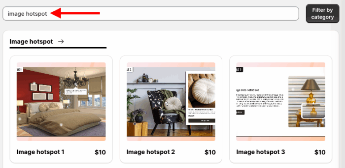 Click the browse section to find the image hotspot