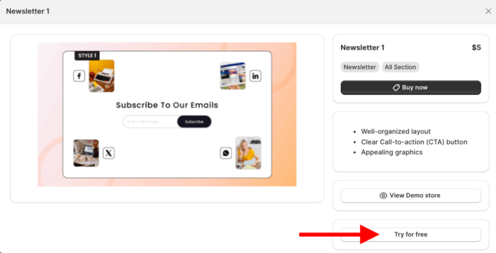 click Try for Free