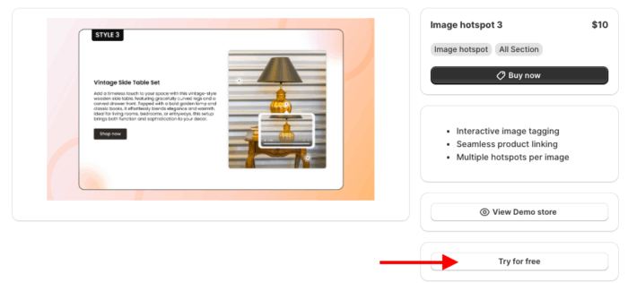 Click try for free to get a demo