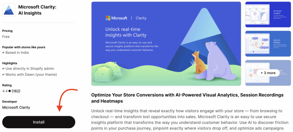 Microsoft Clarity Shopify App
