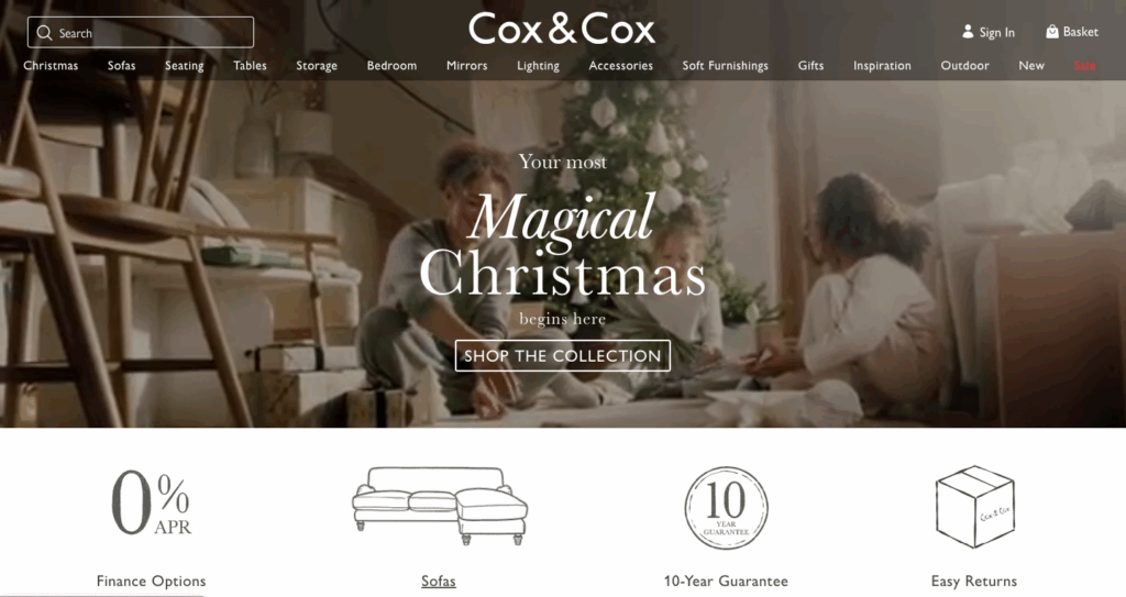 Cox & cox - a magento website