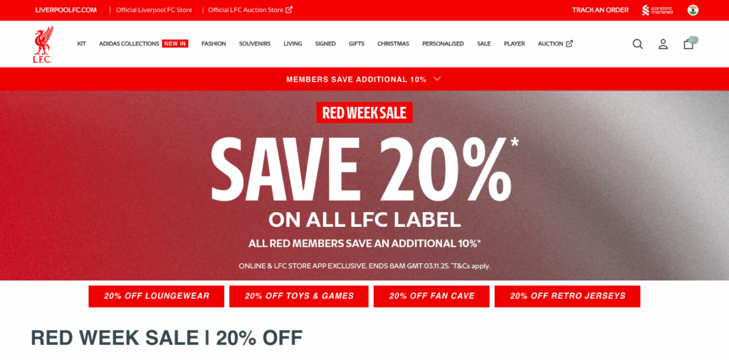 Liverpool FC - a magento website