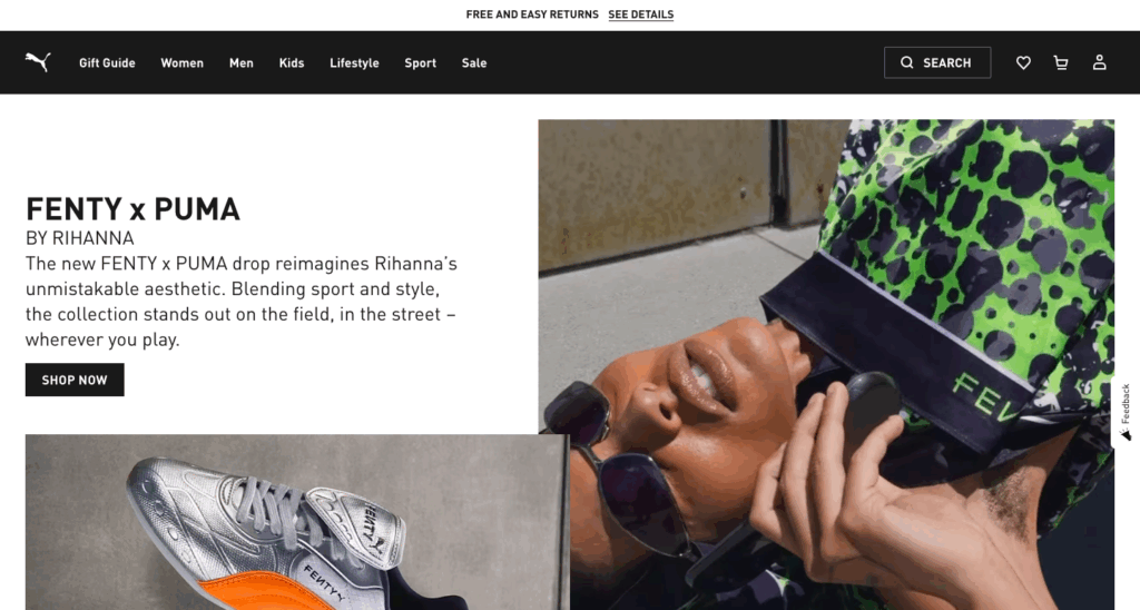 Puma - a magento website