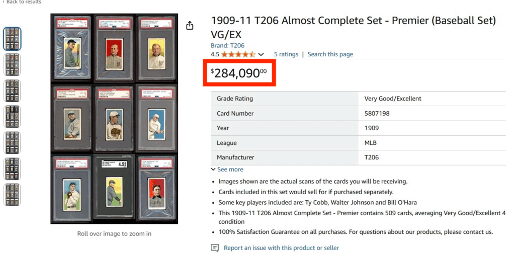 T206 Baseball Card Set
