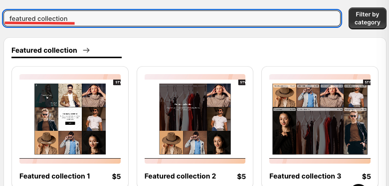 Search for the custom section on the  app dashborad