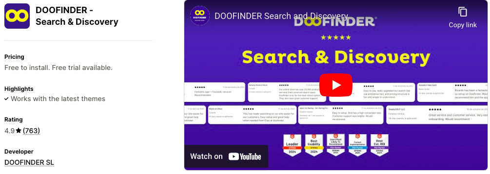 DOOFINDER ‑ Search & Discovery