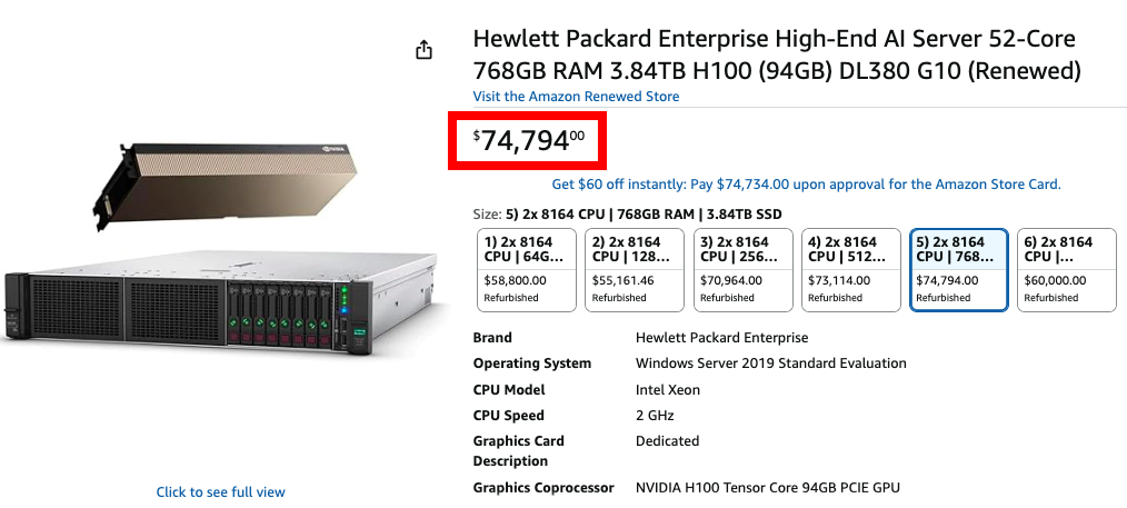Hewlett-Packard Enterprise High-End AI Server