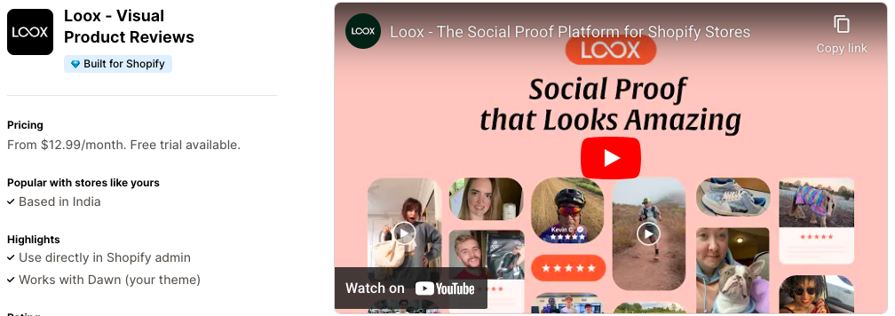 Loox ‑ Visual Product Reviews