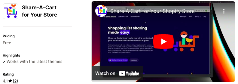 Share‑A‑Cart for Your StoreApp to share cart in Shopify