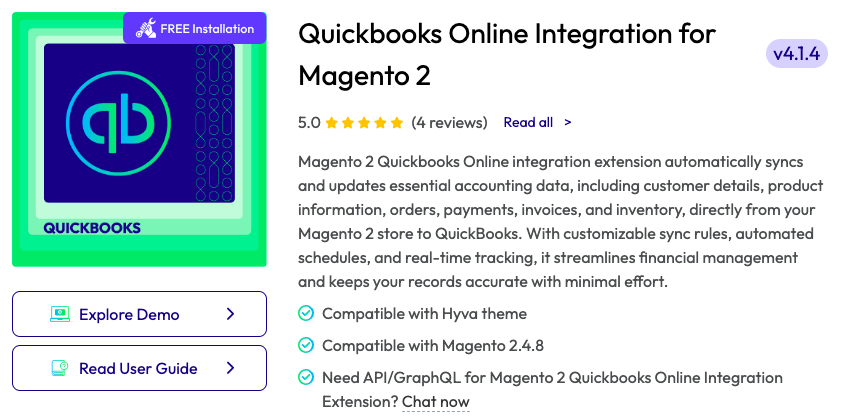 QuickBooks Online Integration for Magento 2 by Mageplaza