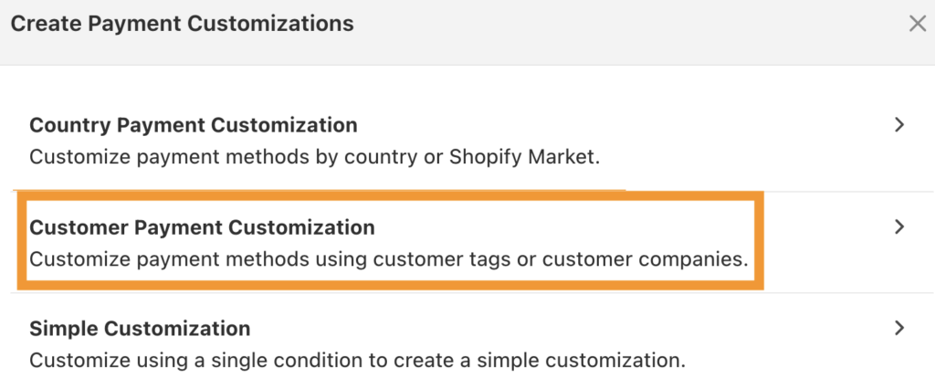 Create Customer-Based Customization