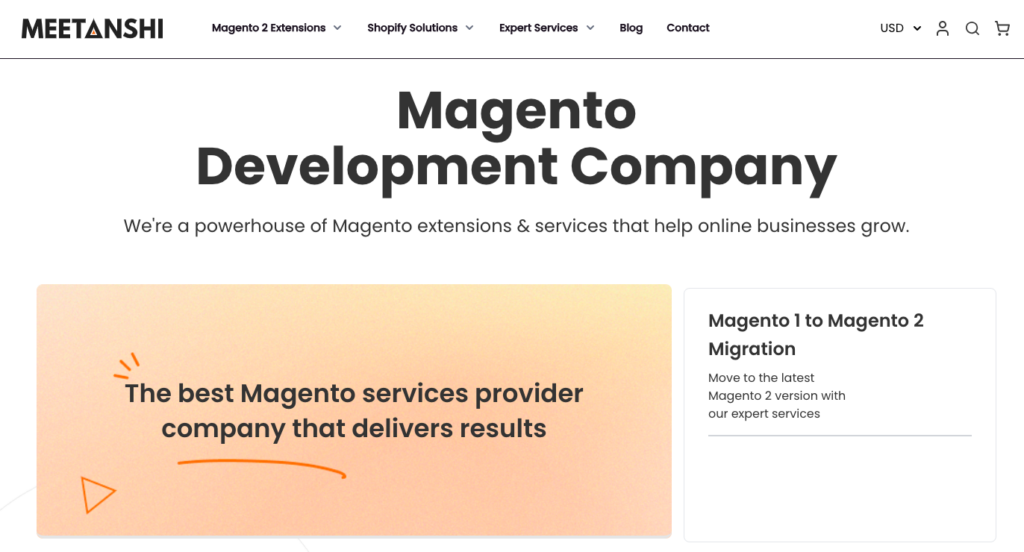 Meetanshi, one of the best magento agencies