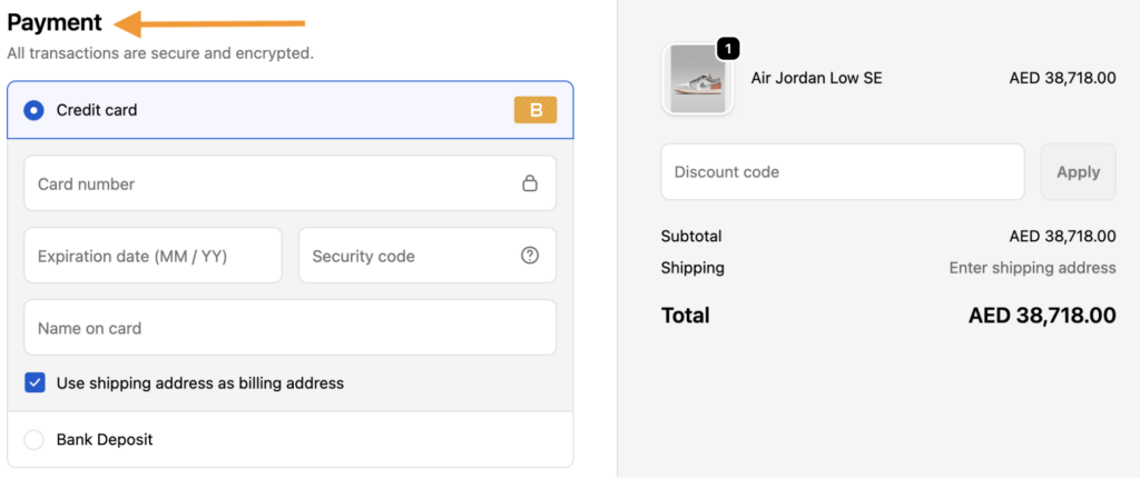 Payment Changes at Checkout