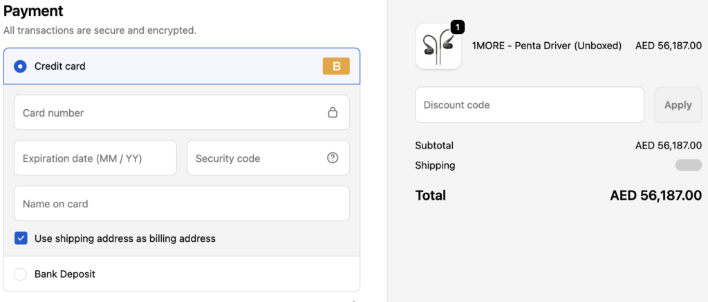 Payment Changes at Checkout