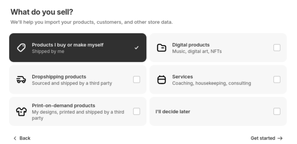 create a Shopify store with free trial
