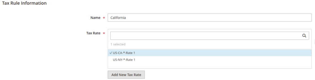 Add tax rules in Magento 2